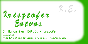 krisztofer eotvos business card